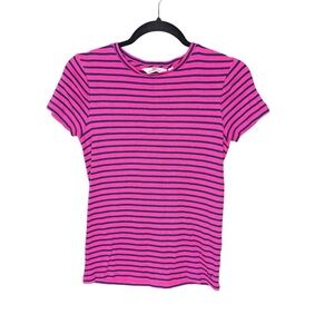 Vineyard Vines Pink & Navy Striped Short Sleeve T-shirt Women’s Sz XS Whale